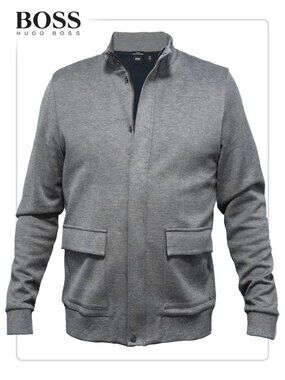 Hugo Boss Men's Grey Zip Sweater (size XL)